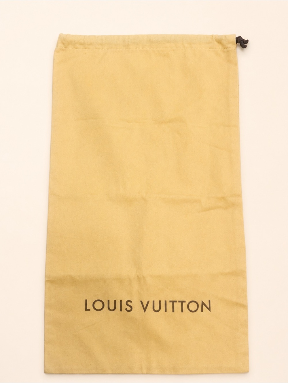 Louis Vuitton Dust Bag 13” x 23” Beige Drawstring Storage Bag EUC